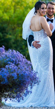 C2023-CS812 - beaded corset style wedding gown with spaghetti straps