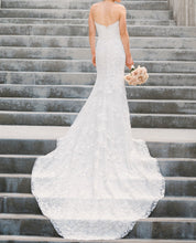 C2023-SF529 - strapless sweetheart beaded lace & embroidered wedding gown