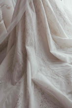 C2023-BG642 - Crystal beaded wedding ball gown w/ long sleeve illusion neckline
