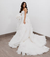 C2024-BG93 - strapless ball gown wedding dress w/pearl and crystal beading