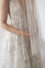 C2024-SV621 - sleeveless empire waist wedding gown w deep v-bust line