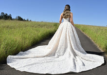 C2024-BG792 - strapless ball gown wedding dress with cathedral train