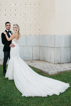 C2024-SSBP8 - mermaid strapless sweetheart wedding gown with beaded embroidery