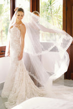 C2024-L551 - sweetheart lace fitted wedding gown with thin shoulder spaghetti straps