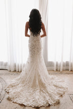 C2024-SS24 - sweetheart strapless 3D lace wedding gown with chapel train