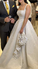 C2024-NAL23 - sleeveless open neck wedding ball gown with beading