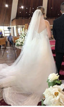 C2024-NAL59 - strapless sweetheart beaded embroidery wedding gown with detachable tulle train