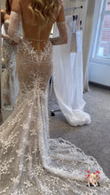 C2024-BP20-p105 - strapless embroidered lace wedding gown