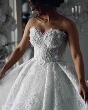 C2024-NAL1025 - strapless beaded wedding ball gown