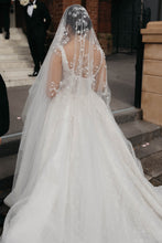 C2024-LDG3 - beaded sleeveless scoop neck wedding ball gown