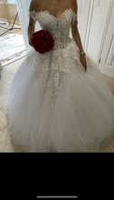 C2024-BG814 - draped off the shoulder wedding ball gown