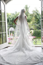 C2024TW-343400392 - sexy fit-to-flare wedding gown with beaded sheer back