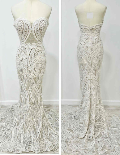 C2024-S339 - ornate strapless fit-and-flare mermaid wedding gown