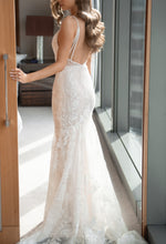 C2025-ND771 - backless fit-and-flare wedding gown