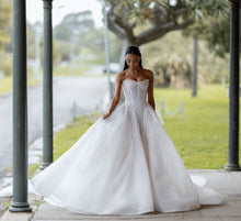 C2025-LG91 - strapless sweetheart beaded ball gown wedding dress