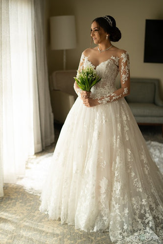 C2025-IDS - ball gown lace wedding dress