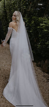 C2025-LDG411 - off the shoulder beaded wedding gown