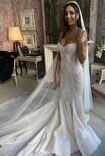 C2024-PC88 - backless beaded fit-to-flare wedding gown with open bust line