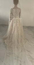 C2023-AL61g - Sheer illusion neckline long sleeve a-line wedding gown