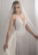 C2024-LDG61 - Sexy deep v-neck beaded wedding gown