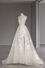 C2023-SB668 Sleeveless scoop neck wedding ball gown dress