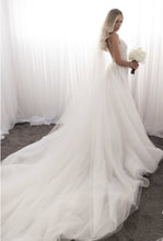 C2024-LDG61 - Sexy deep v-neck beaded wedding gown