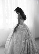 C2024-SBG626 - Strapless beaded formal ball gown wedding dress