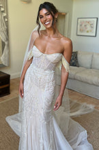C2023-OS66g - strapless off the shoulder fitted wedding gown