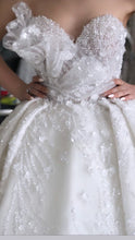 C2023-SBG6W - sweetheart beaded strapless formal ball gown wedding dress