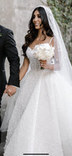 C2023-BGS13 - low back spaghetti strap beaded ball gown wedding dress style design