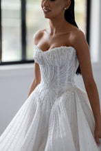 C2025-LG91 - strapless sweetheart beaded ball gown wedding dress