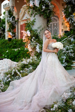 C2023-BG8 - strapless beaded ball gown style wedding dress with swarovski crystals