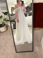 C2023-OSA774  off the shoulder a-line beaded wedding gown