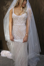 C2023-BBd3 - scoop neck beaded wedding gown