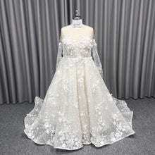 C2024-JDuke - plus size long sleeve wedding ball gown