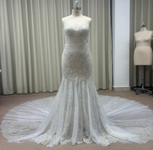 C2024-Tinsley - beaded fit-to-flare strapless wedding gown w/ veil