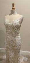 C2023-Abshire - sleeveless illusion neckline wedding gown with beaded embroidery and lace details