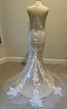 C2023-Abshire - sleeveless illusion neckline wedding gown with beaded embroidery and lace details