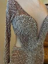 C2023-SWeeksD - Long Sleeve Pageant Gown with Rhinestones & Pearls