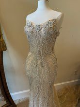 C2024-IA - strapless beaded evening gown for Prom or Pageant