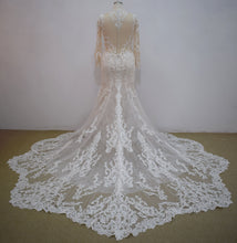 Style MA21047 - Traditional beaded long sleeve lace wedding gown