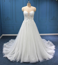 WT4716 corset style strapless a-line wedding gown