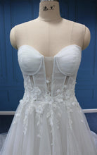 WT4716 corset style strapless a-line wedding gown