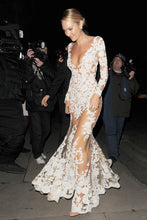 C2021-SLS199 - long sleeve wedding dress style worn by celebrity Candice Swanepoel