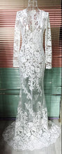 C2021-SLS199 - long sleeve wedding dress style worn by celebrity Candice Swanepoel