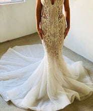 C2021-SE - strapless fit-to-flare wedding gown with beaded embroidery