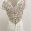 C2023-SCS66a - short cap sleeve empire waist lace wedding gown