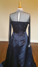 Darius Cordell style #1101bg - navy blue long sleeve formal ball gown