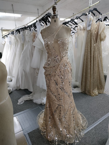 C2022-LFindlay Sheer sequin Prom Dress