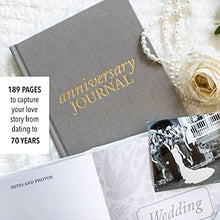 DUNCAN & STONE PAPER CO. Wedding Anniversary Journal (Taupe, 189 Pages) - Anniversary Book for Couple - Marriage Memory Book & Photo Album - Perfect Anniversary Journal for Couples